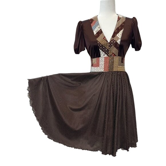 Vintage Square Dance Dress Swing Skirt Ladies Size SMALL Full Circle Rodeo Dress - Picture 1 of 8